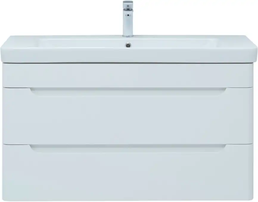Тумба под раковину Aquanet София 105 белый глянец (2 ящика) 274116 фото 6