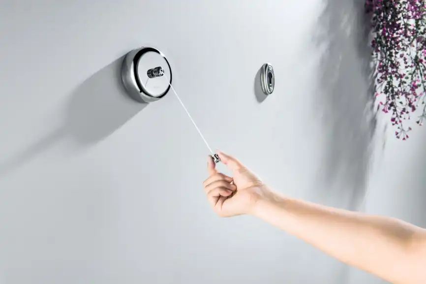 Веревка для белья 2,5 м Aquatek AQ4994CR в комплекте с держателем, Хром фото 4