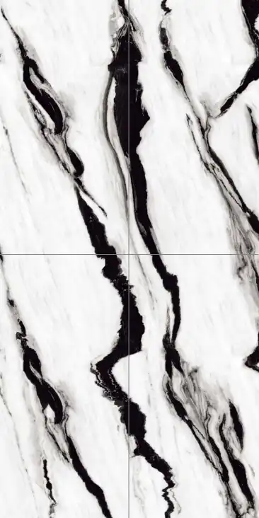 Керамогранит AVS Black Panda 60x120 полированный, белый фото 8