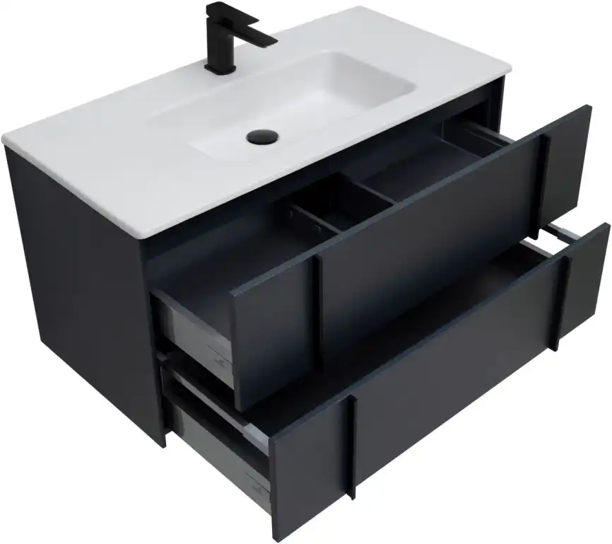 Тумба под раковину Allen Brau Reality 100 1.32007.AM антрацит матовый фото 5