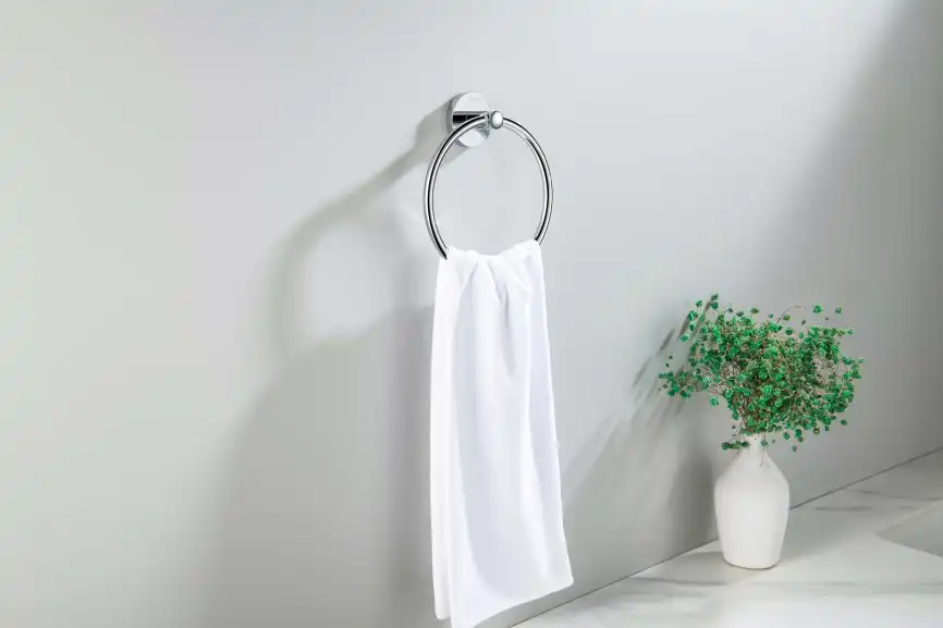 Держатель полотенец кольцо Aquatek Оберон AQ4212CR, Хром фото 3