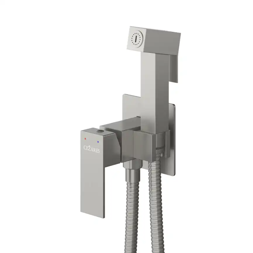 Гигиенический душ со смесителем Cezares SLIDER-DIF-IN, Сатин фото 1
