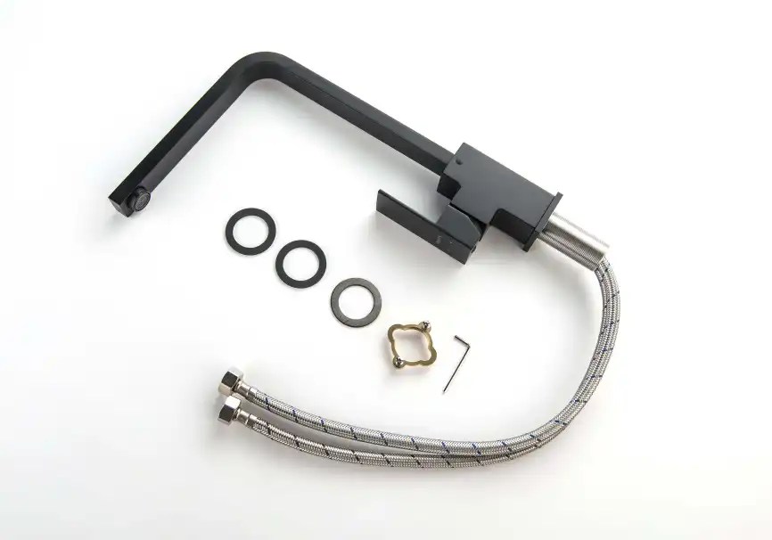 Смеситель для кухни Aquatek Либра AQ1680MB, Черный матовый фото 8