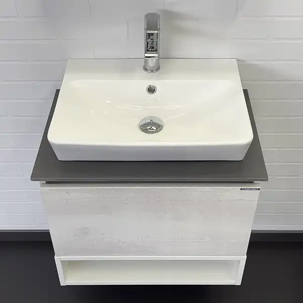 Тумба с умывальником Comforty Прага 60 Дуб белый, 00-00014535 фото 7