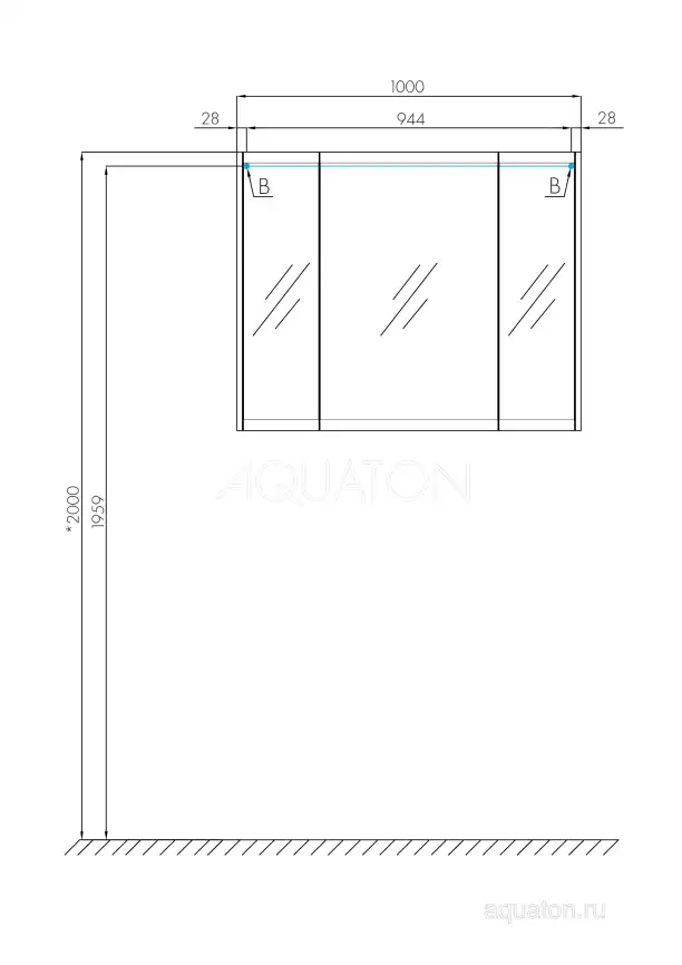 Зеркало-шкаф Aquaton Нортон 100 1A249302NT010  цвет, белый фото 7