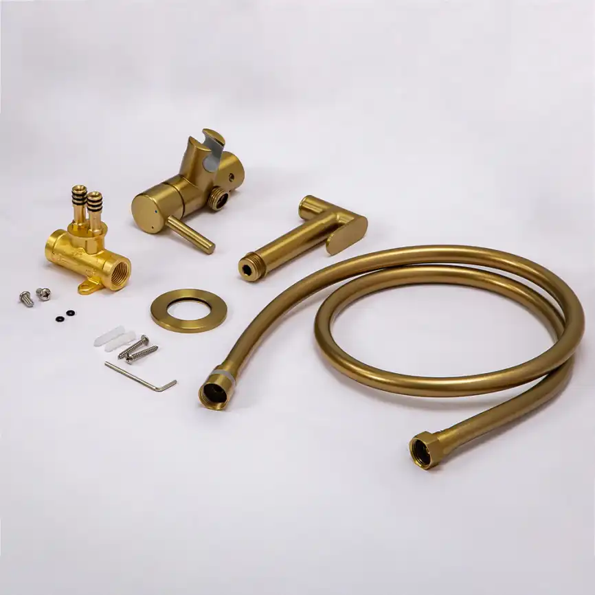 Гигиенический душ со смесителем AVS Slimmer 811-131-BG, брашированное золото фото 4