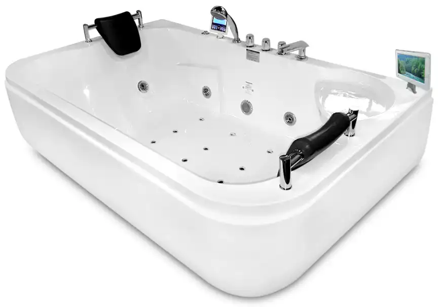 Акриловая ванна Gemy G9085 O L 180х116 с гидромассажем, левая фото 1