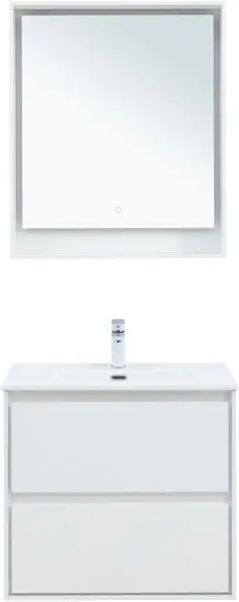 Тумба под раковину Aquanet Милан 70 белый глянец, подвесная, 336368 фото 10
