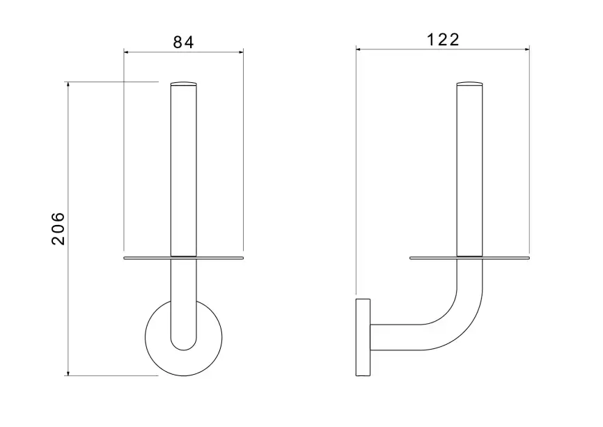 Бумагодержатель для запасного рулона Aquatek Оберон AQ4207BG, Золото матовое фото 2