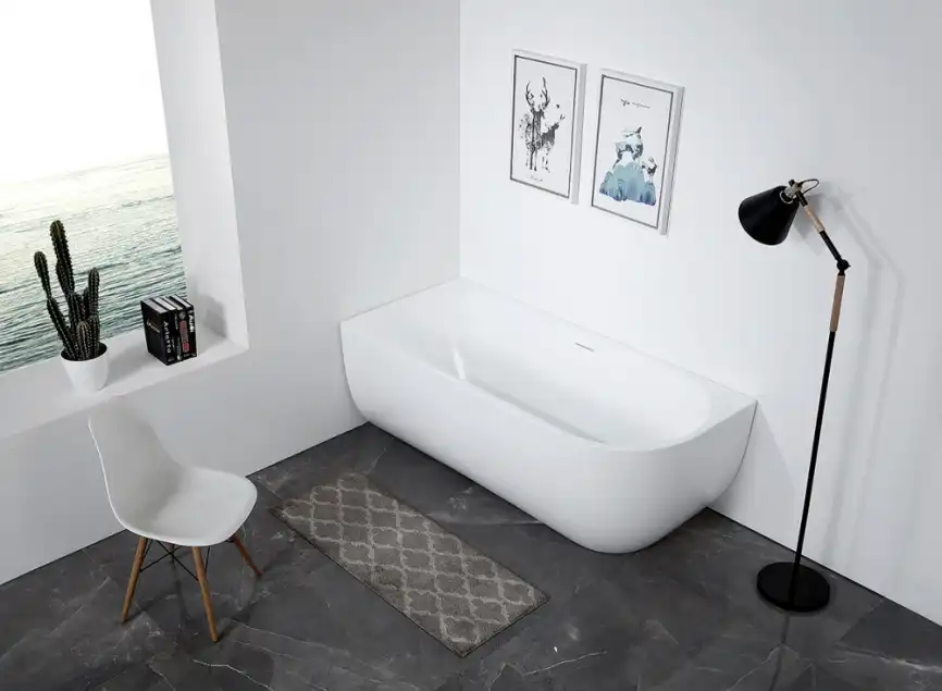 Акриловая ванна Abber 170х75 AB9315 L, отдельностоящая, Белая глянцевая фото 2