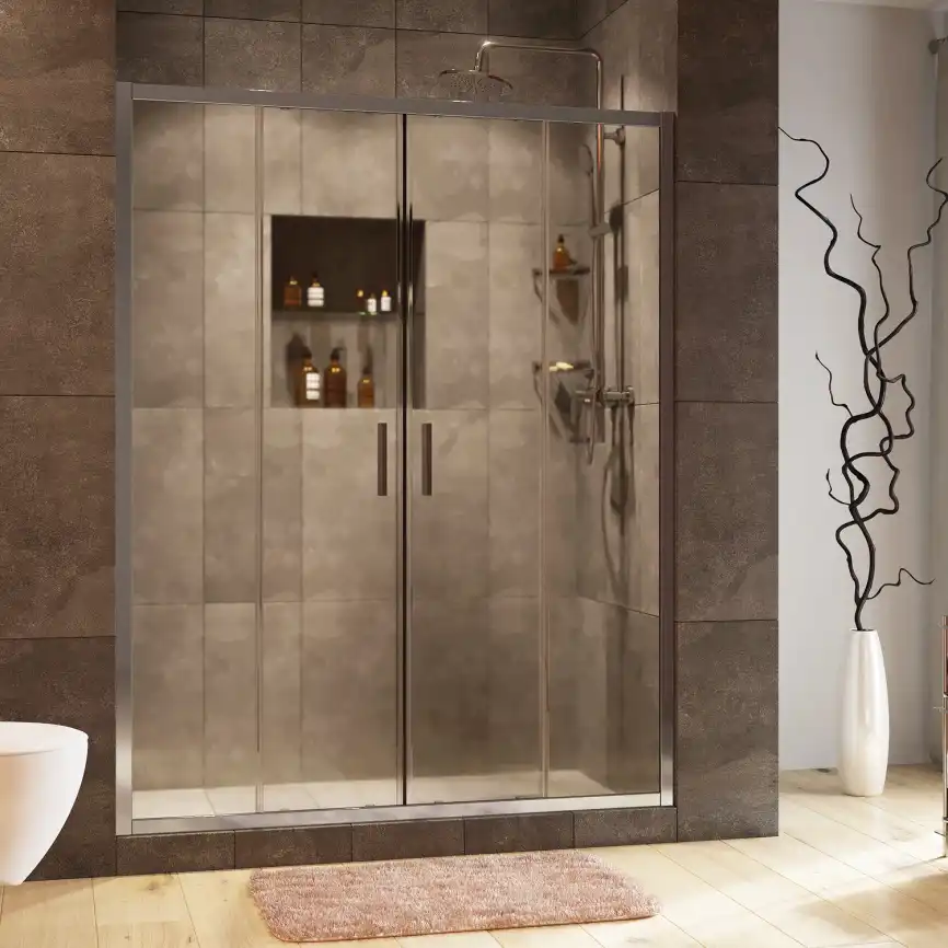 Душевая дверь WasserKRAFT Lippe 45S 170 см, 45S09, профиль Хром, стекло Прозрачное фото 2