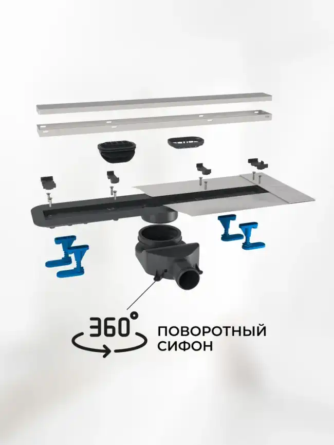 Душевой лоток BETTOSERB Premium 950 13100007-NEW, Хром матовый фото 9