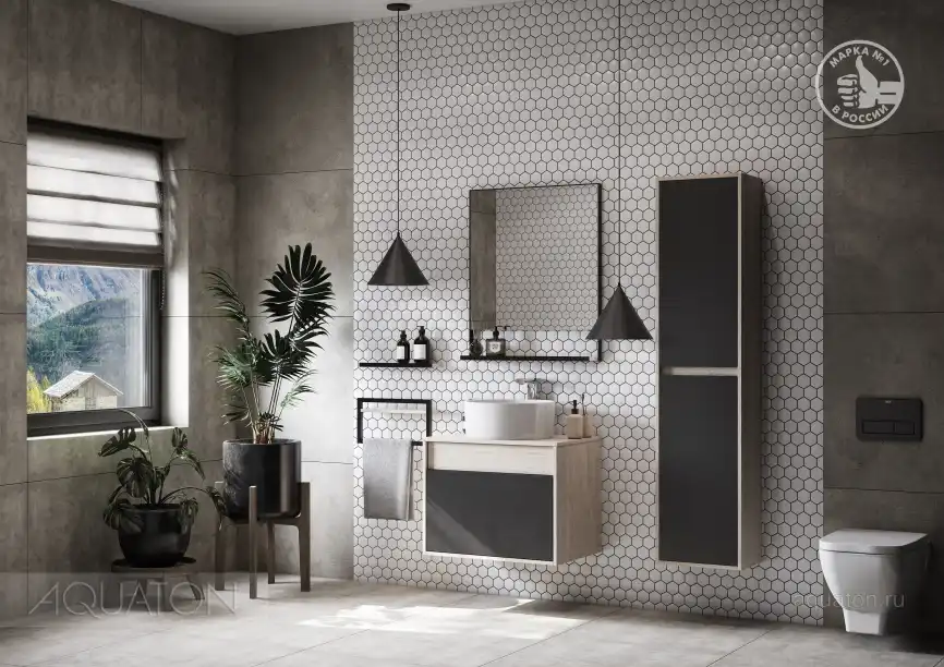 Зеркало Aquaton Лофт Урбан 65х80 1A254102LQX50 без подсветки, Дерево светлое фото 5