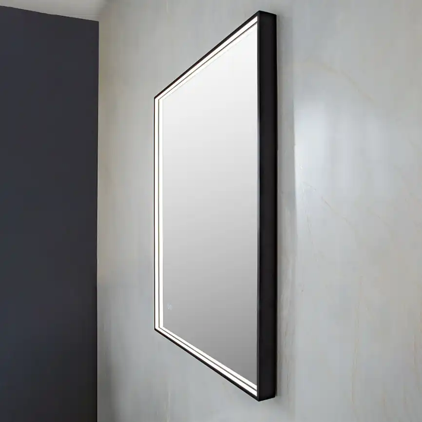 Зеркало с подсветкой AVS ZH 75x90 см, антипар, черное матовое фото 5