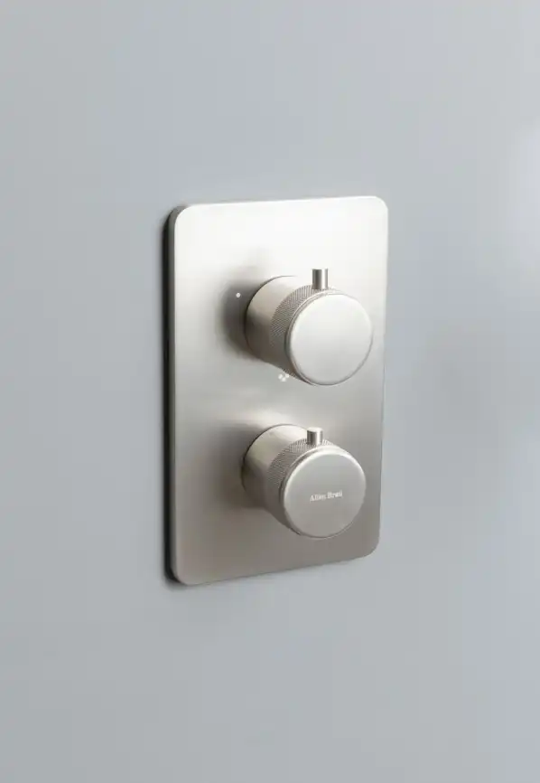 Душевая система Allen Brau Priority 5.31014-BN для ванны с изливом, термостатическая, встраиваемая, Никель браш фото 7