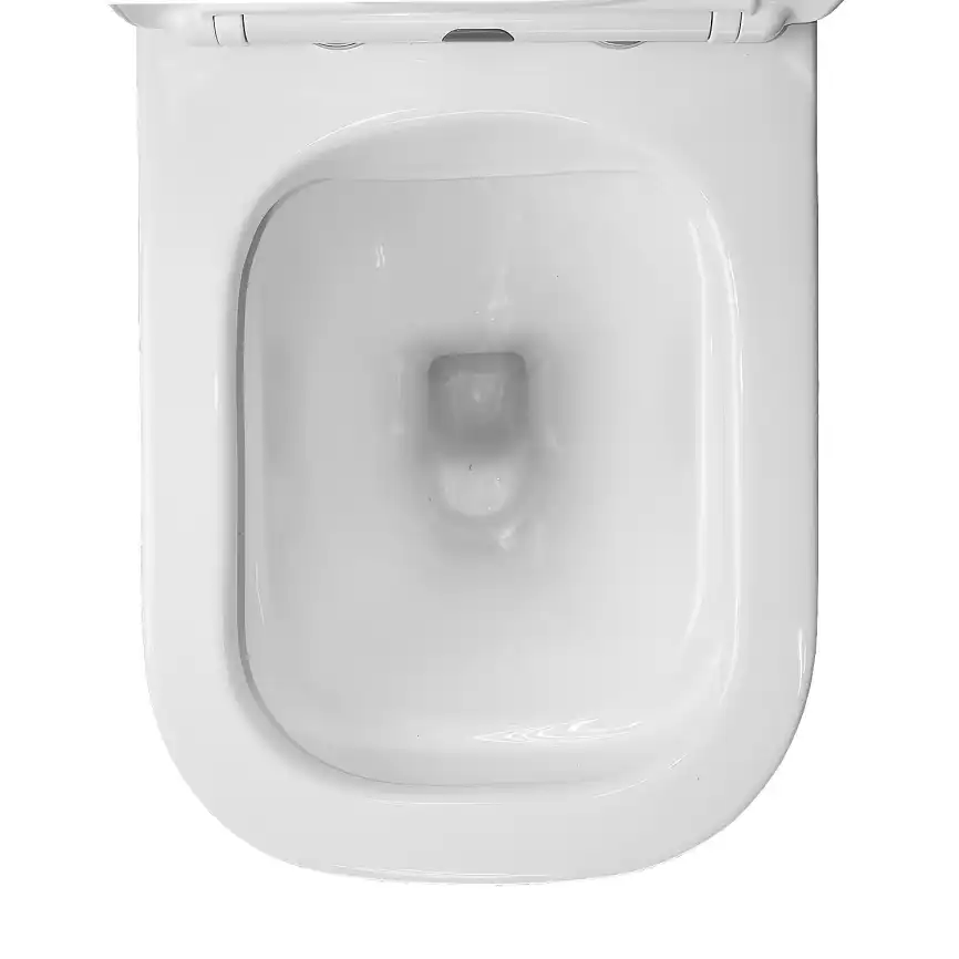 Унитаз напольный Azario VELISE AZ-1222A безободковый, с бачком и сидением микролифт, Белый глянцевый фото 7