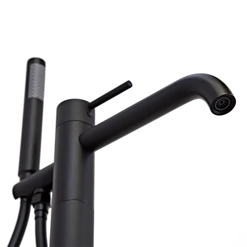 Смесители для ванны AVS Slimmer 811-112-MB напольный, черный матовый фото 8