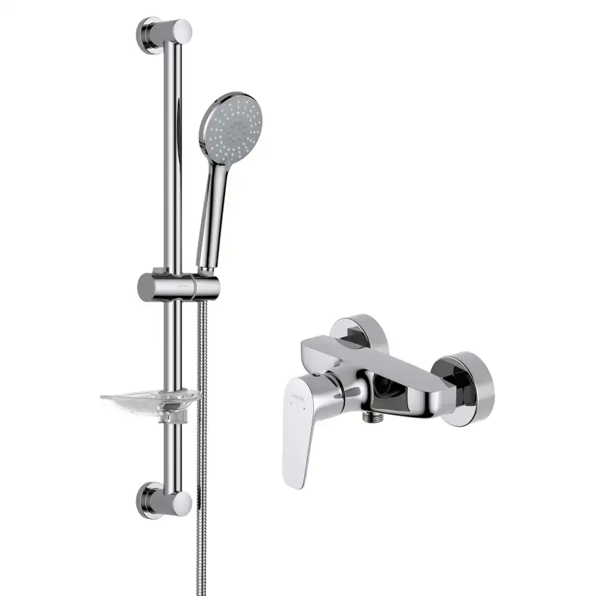 Смеситель для душа Aquatek Бетта AQ1132CR, с душевым гарнитуром однорычажный, Хром фото 1