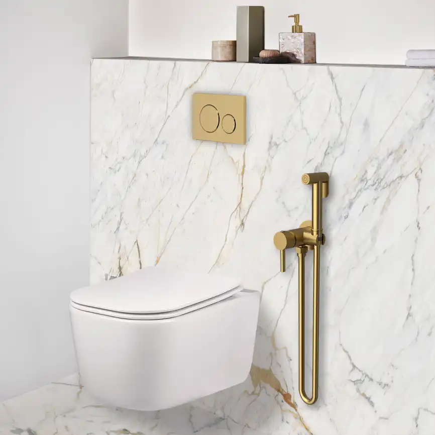 Гигиенический душ Vincea VHFW-101BG со смесителем, брашированное золото фото 1