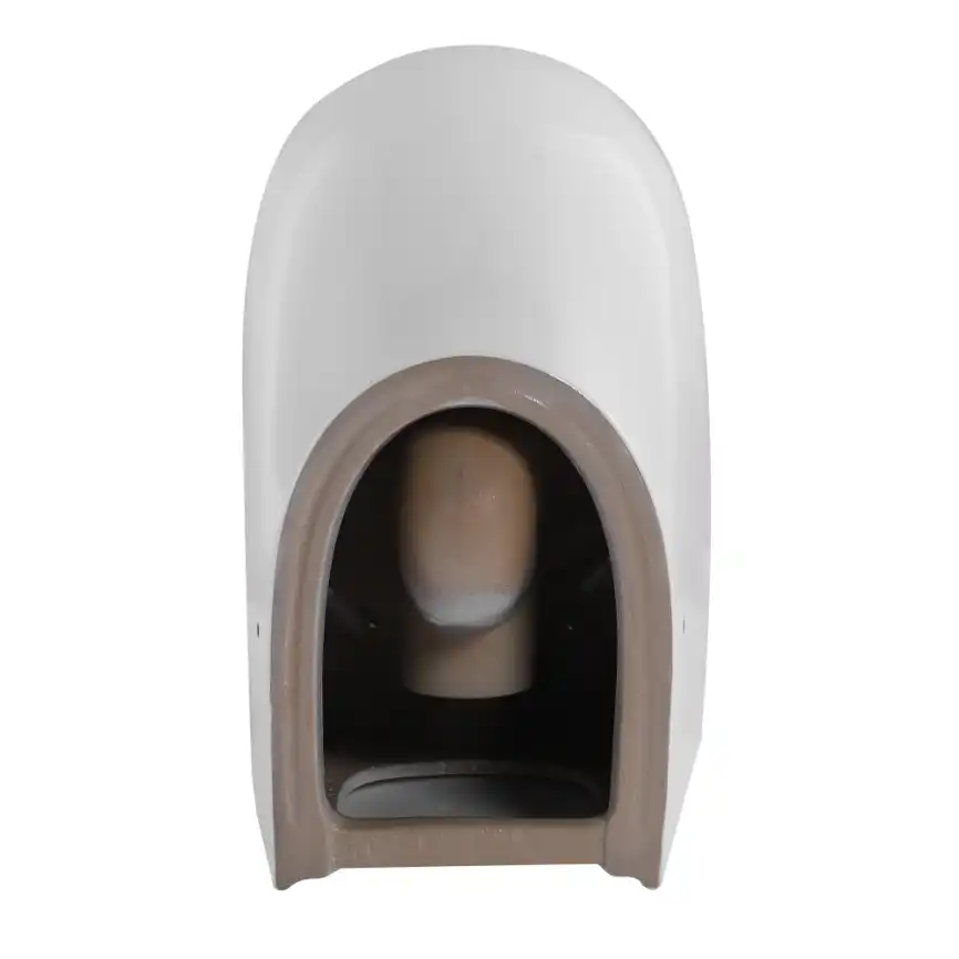 Подвесной унитаз ABBER Bequem AC1111T приставной белый, безободковый, смыв торнадо фото 12