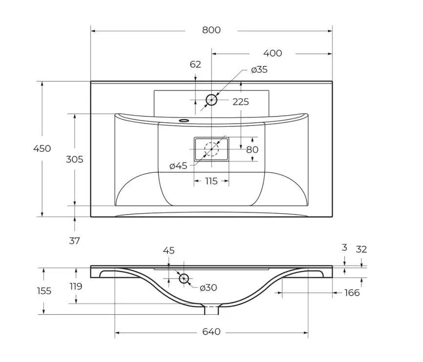 Раковина из искусственного камня BelBagno BB800/450-LV-ART-PR-NERO фото 5