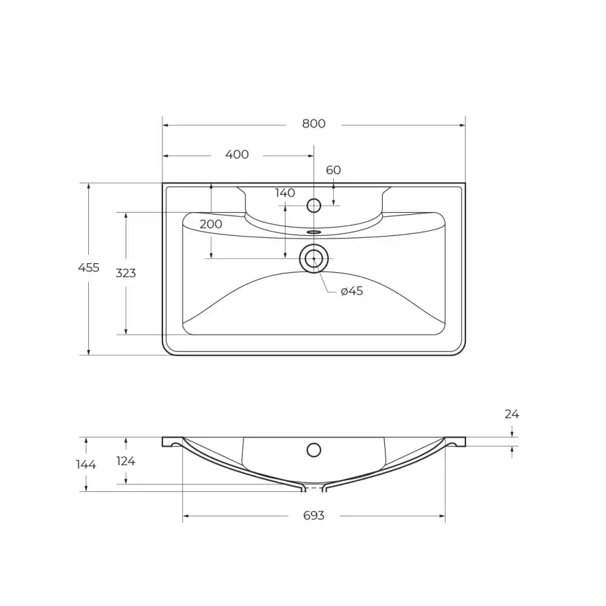 Раковина из литьевого мрамора BelBagno BB800/455-LV-MR-ALR фото 3