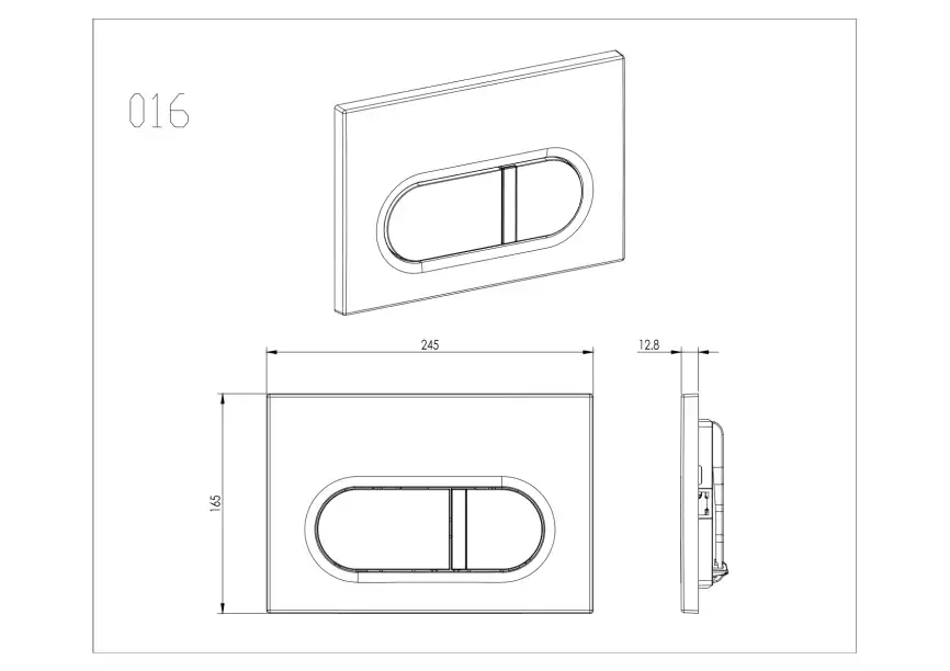 Кнопка смыва Aquatek KDI-0000044, Хром матовый фото 2