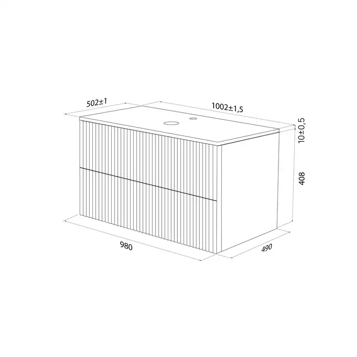 Тумбасо столешницей IDDIS Aiger 100, подвесная, Белая, AIG10W0i95K фото 8