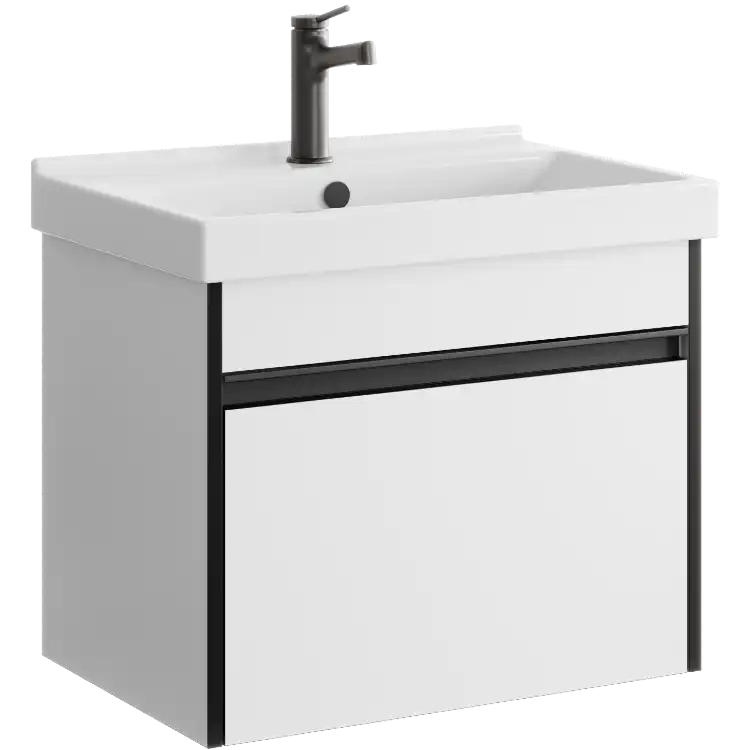 Тумба с раковиной подвесная Aqwella Urban 60 см, URB0106W, цвет Белый фото 1