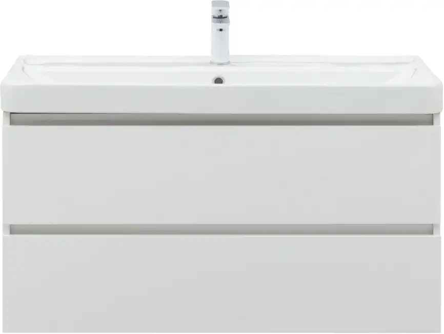 Тумба под раковину Aquanet Вега 100 белый глянец фото 8