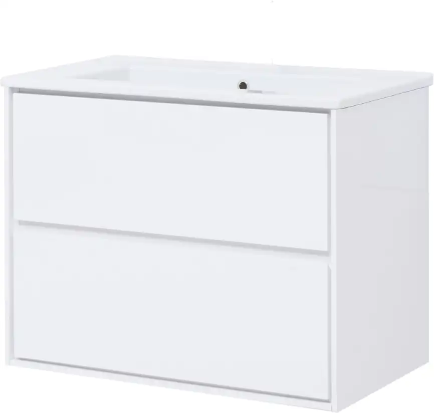 Тумба под раковину Aquanet Милан 85 белый глянец, подвесная, 339967 фото 4