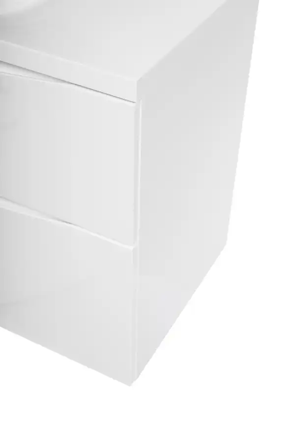 Тумба под раковину BelBagno MARINO-H60-1000-2C-SO-BL-P подвесная Bianco Lucido фото 9