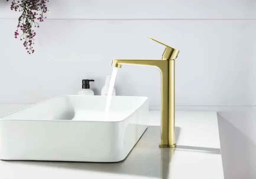 Смеситель для раковины Aquatek Оберон AQ1204BG, Золото матовое фото 5