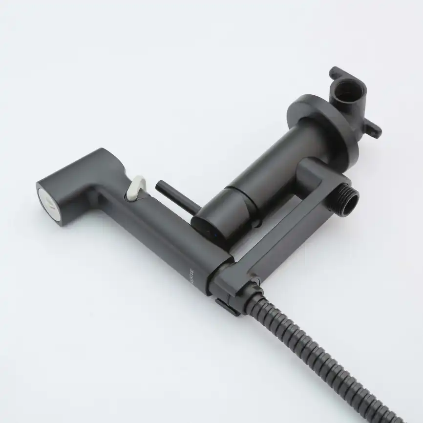 Смеситель с гигиеническим душем Aquatek Ника AQ1819MB, Черный матовый фото 4