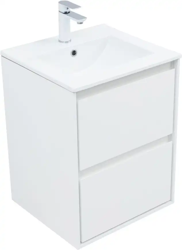 Тумба под раковину Aquanet Милан 50 белый глянец, подвесная, 336366 фото 7
