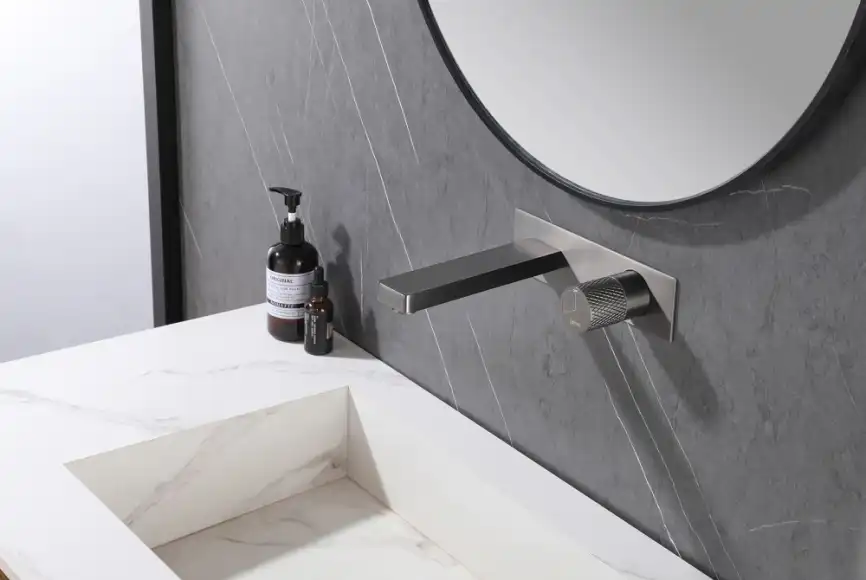 Смеситель для раковины Abber Rund AF8712NG встраиваемый, с внутренней частью, Никель фото 2