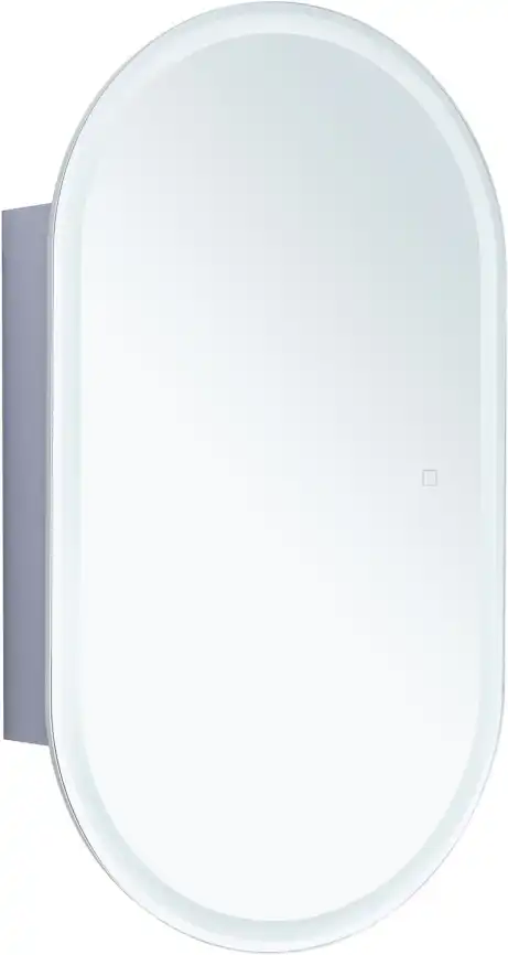 Зеркальный шкаф Aquanet Монте 50 белый, с LED подсветкой, 344787 фото 1