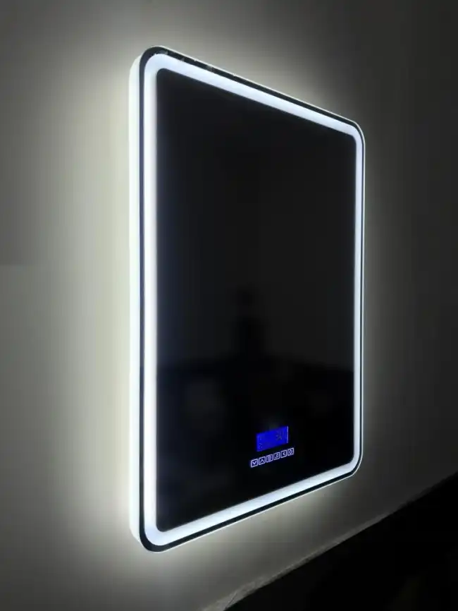 Зеркало BelBagno MARINO 60х80 SPC-MAR-600-800-LED-TCH-RAD с подстветкой, сенсорный выключатель, с Bluetooth, цифровым термометром и радио фото 7