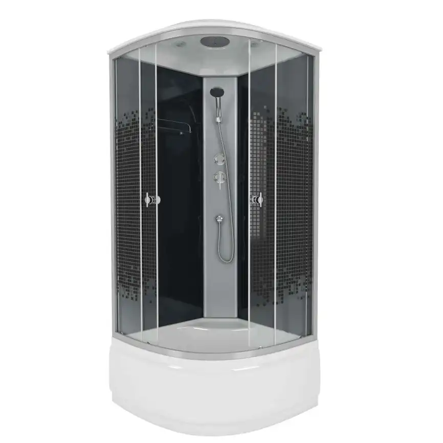 Душевая кабина Niagara Eco 100х100х215 NG-7509-14BLACK высокий поддон, без гидромассажа фото 2