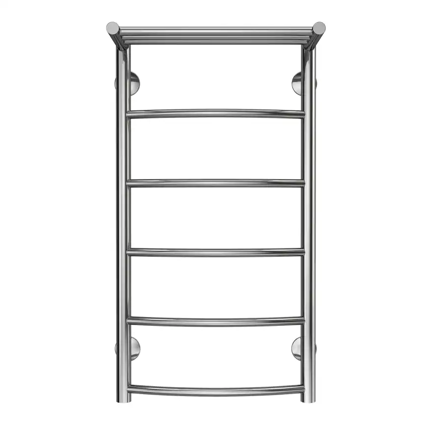 Полотенцесушитель водяной Azario VERONA 40х80 AZ04148P П5 с полкой, нижнее подключение 1/2