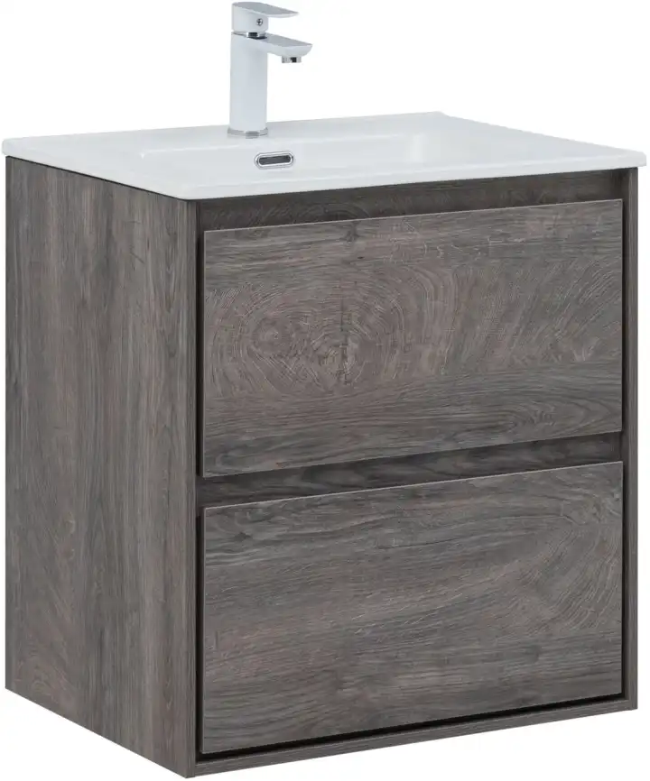 Тумба под раковину Aquanet Милан 60 дуб рошелье, подвесная, 336372 фото 1