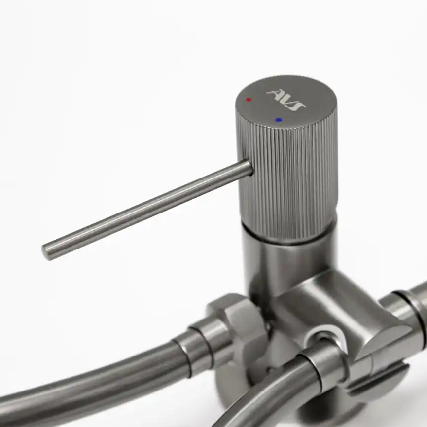 Гигиенический душ со смесителем AVS Pulse 811-031-GM, оружейная сталь фото 7