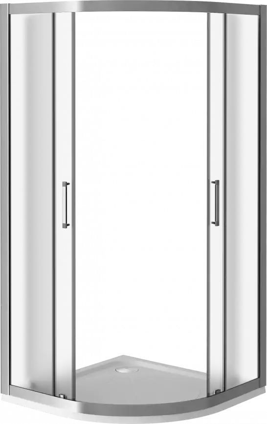Душевой уголок Good Door LATTE R-100-G-WE профиль Белый стекло матовое фото 3