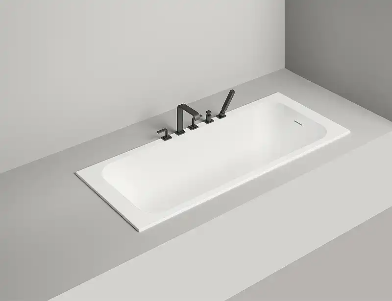 Ванна Salini ORLANDA  KIT 160х70 102125M из материала S-Stone, Белая матовая фото 4