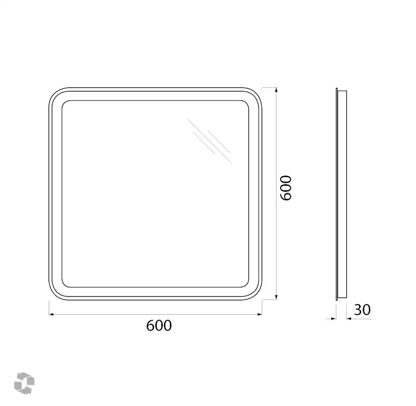 Зеркало BelBagno SPC-MAR-600-600-LED-BTN фото 8