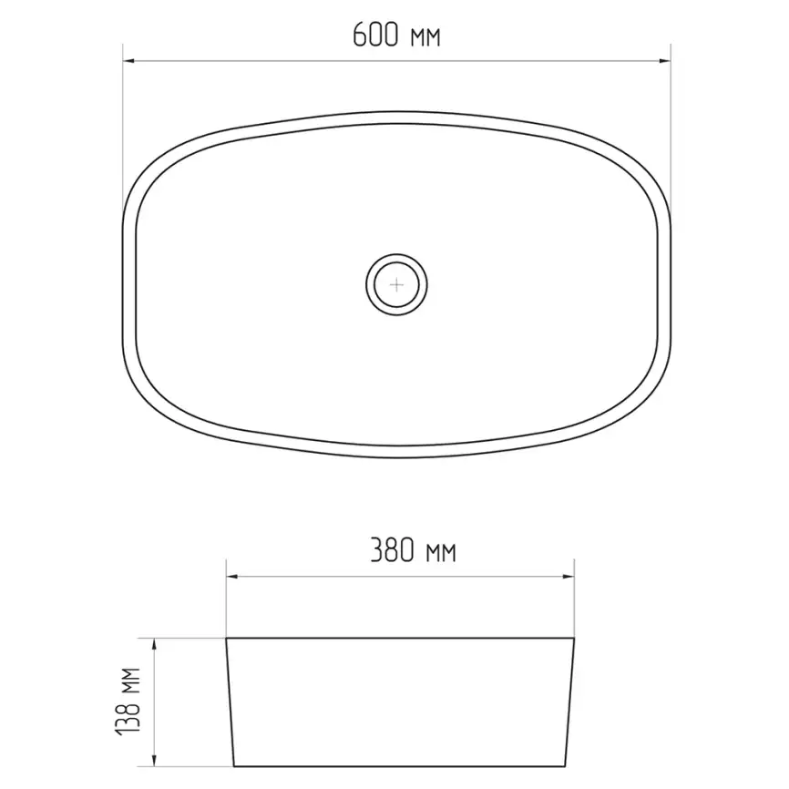 Раковина AVS Шарлиз 60x38 белая матовая фото 3