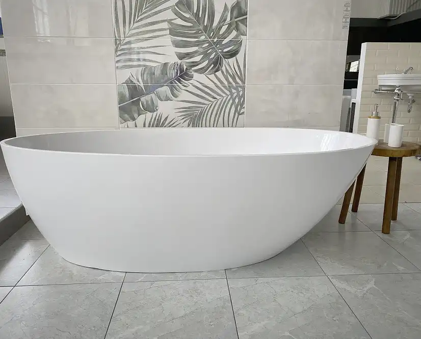 Ванна из литьевого мрамора  Aqua de Marco Calipso 165х82х52 Solid Perfection 1165WCAL_SOL, Белая матовая фото 5