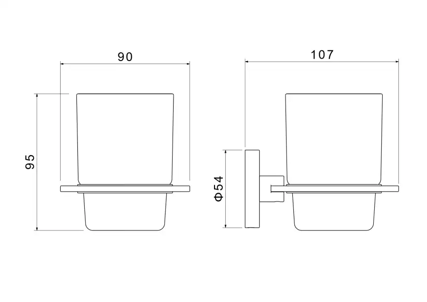 Стакан для ванной Aquatek Оберон AQ4204CR, Хром фото 2