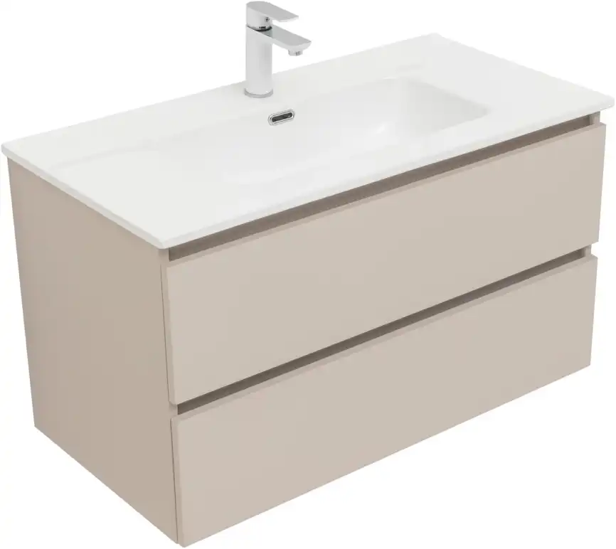 Тумба под раковину Aquanet Вега 2.0 90 бежевый, подвесная, 337944 фото 11