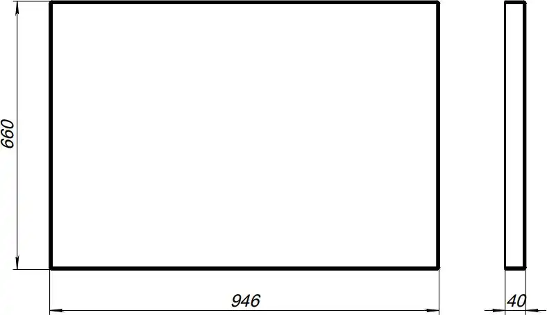 Боковой экран Aquanet Vega 100, Белая фото 2